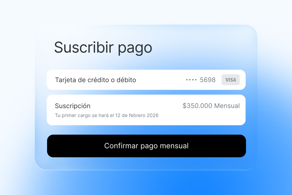 Crea suscripciones según la lógica de tu plan