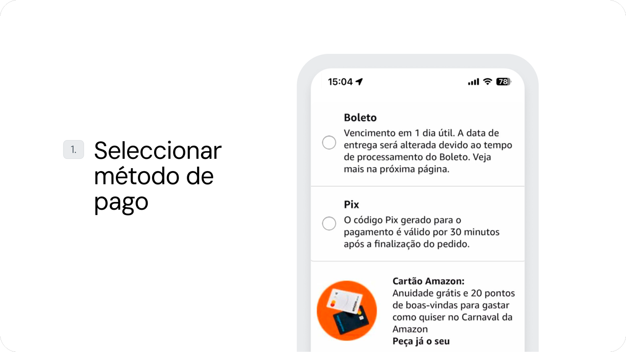 Seleccionar método de pago