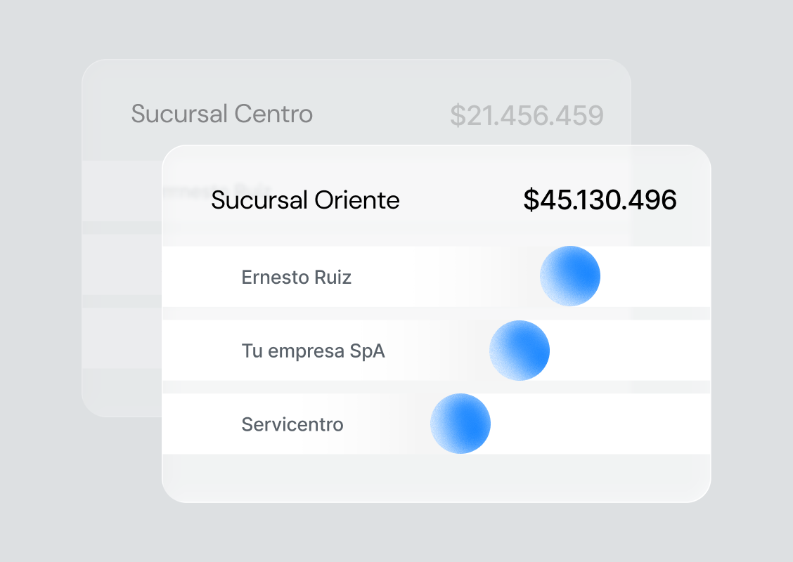 Vista de tesorería multi-cuenta en Fintoc