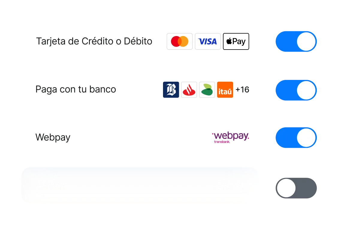 Checkout de Fintoc aceptando Visa, Mastercard y tarjetas prepago