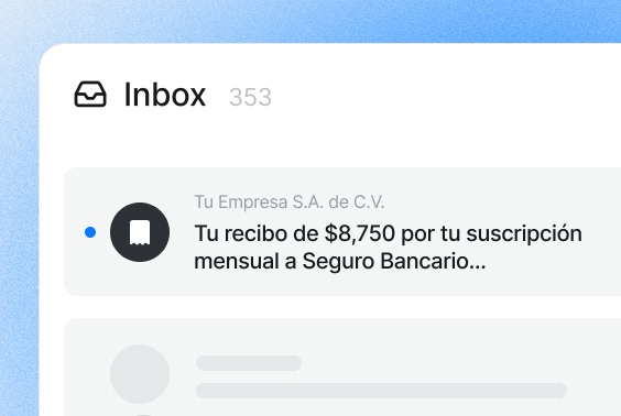 Comprobante del cargo del ciclo enviado al cliente